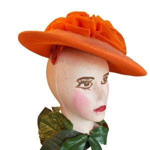 40s-50s Vintage Orange Hat